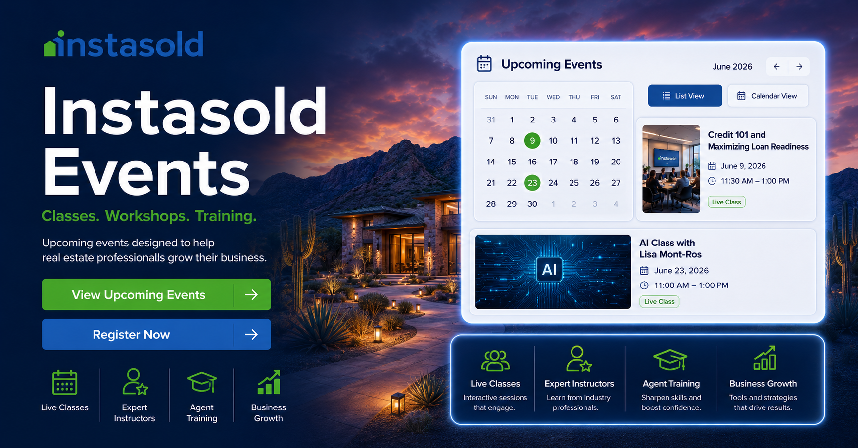 Instasold Events | Real Estate Classes & Workshops for Agents